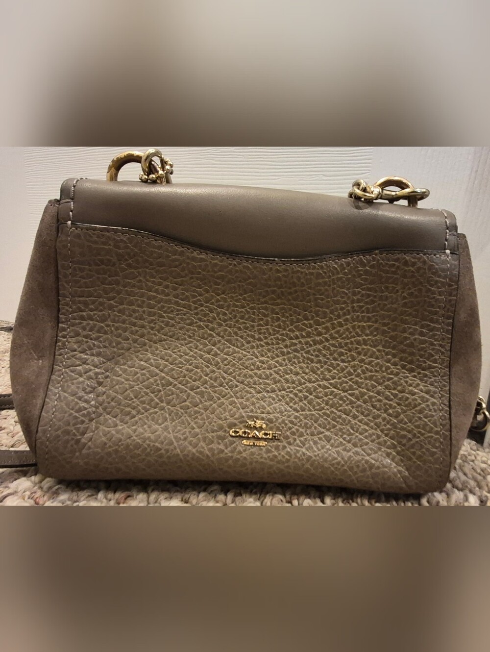 Coach F22349 Purse Crossbody Shoulder Bag Taupe